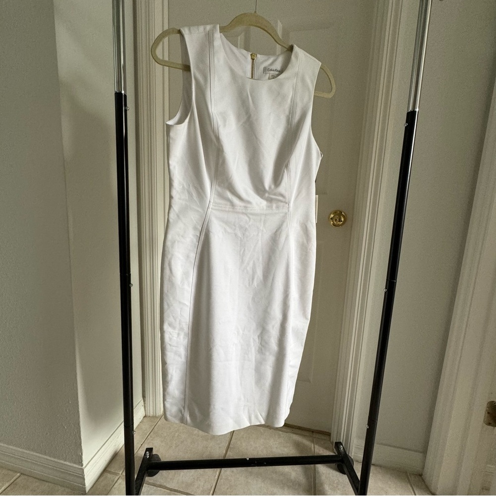 NWT Calvin Klein Classic White Midi Dress